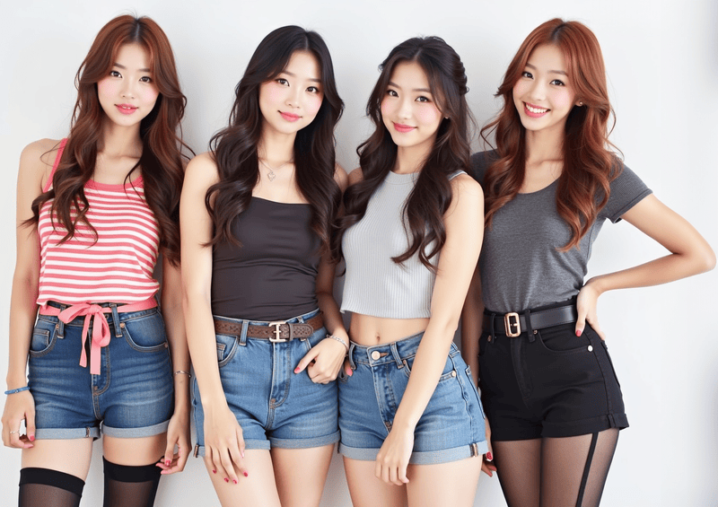 Con gái, cô gái, nữ, nhóm, tập thể, team, group, quảng cáo, model, người mẫu 6