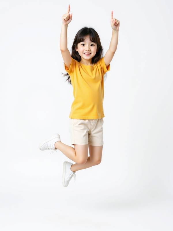 Con gái, girl, em bé, trẻ em, baby, thiếu nhi, quảng cáo, nhảy, jump 5