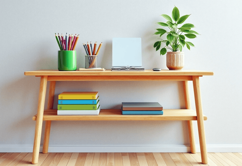 Bàn học, table, desk, bàn, bàn ghế, kệ, nội thất 5