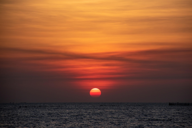 Hoàng hôn, sunset, chiều, biển, sea, hình nền, nền, background - Pexels