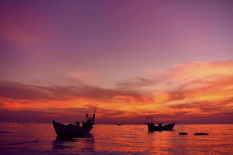 Hoàng hôn, sunset, chiều, biển, sea, hình nền, nền, background - Pexels