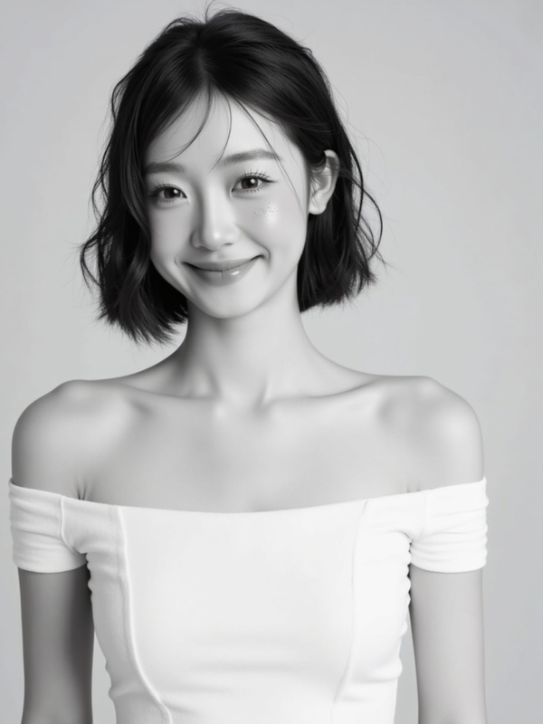 Con gái, cô gái, girl, nhân viên, worker, black and white, B&W 2