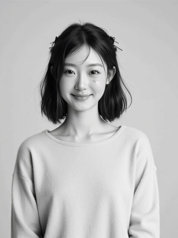 Con gái, cô gái, girl, nhân viên, worker, black and white, B&W