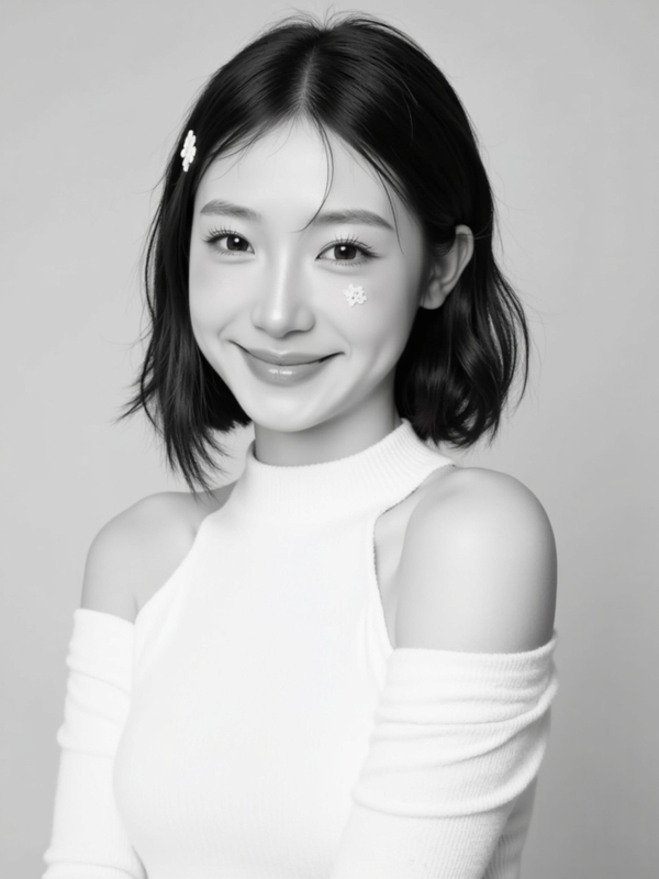 Con gái, cô gái, girl, nhân viên, worker, black and white, B&W 7