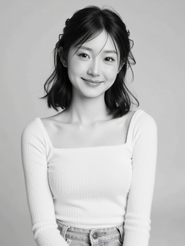 Con gái, cô gái, girl, nhân viên, worker, black and white, B&W 5