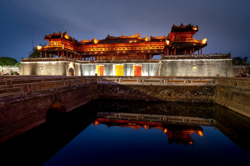 Hoàng thành Huế, Hue Imperial City, Huế, Việt Nam, kiến trúc cung đình, royal architecture, ánh sáng ban đêm, night light, di sản thế giới, world heritage, di tích lịch sử - Quang Nguyen Vinh