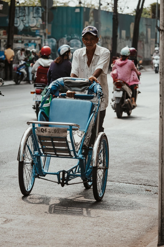 Xích lô, cyclo, Vietnam, Việt Nam, người lái xích lô, cyclo driver - Quan TRAN