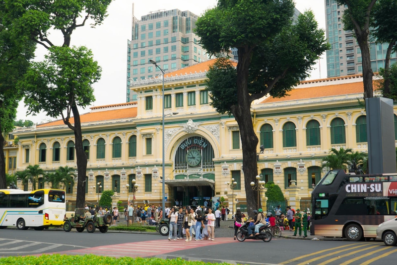 Bưu điện trung tâm Sài Gòn, Saigon central post office, Hồ Chí Minh, Ho Chi Minh City, background, wallpaper -  Thang Do