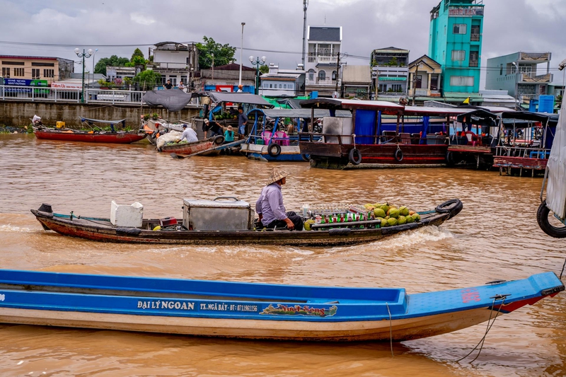 Thuyền, boat, sông, river, Việt Nam, Vietnam, nón lá, conical hat, người lái thuyền, boat operator, chợ nổi, floating market - Vietnam Tri Duong Photographer 1