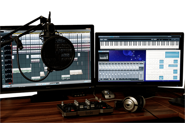 Micro, microphone, thu âm, phòng thu, máy tính, computer, giải trí, entertainment - Bru-nO
