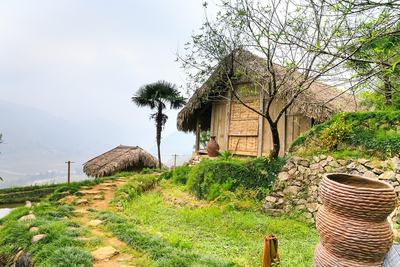 Nhà gỗ, wooden house, homestay, núi rừng, mountain- Quangpraha 1