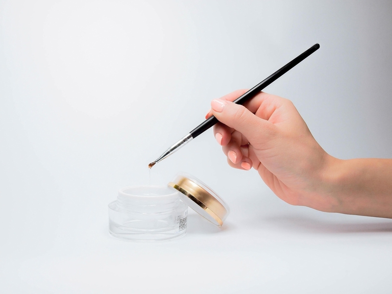 Hũ gel, gel jar, cọ, đắp gel, brush, nail form, thẫm mỹ, hand, tay vẽ  - Iguanat 1 2