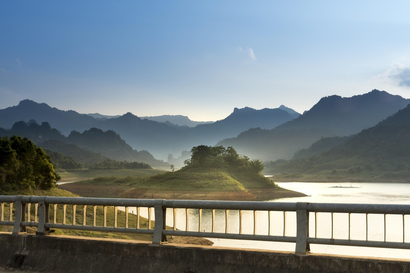 Núi rừng,  hoàng hôn, Mountain, Sunset, River , hình nền, nền, background - Quangpraha