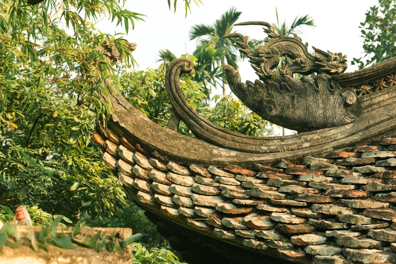 Chùa, pagoda, mái ngói, tiled roof, rồng, dragon,truyền thống, traditional, Việt Nam, Vietnam, điêu khắc, sculpture, cổ kính, ancient - Hieu Vu Vlog