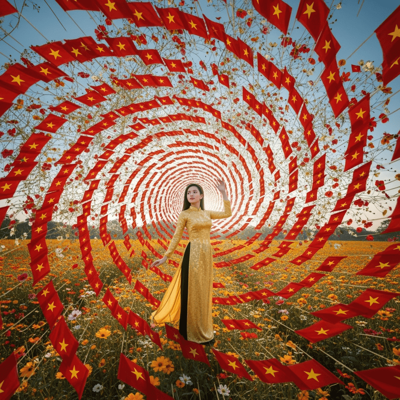 A surreal yet harmonious composite image crafted with artistic precision,...