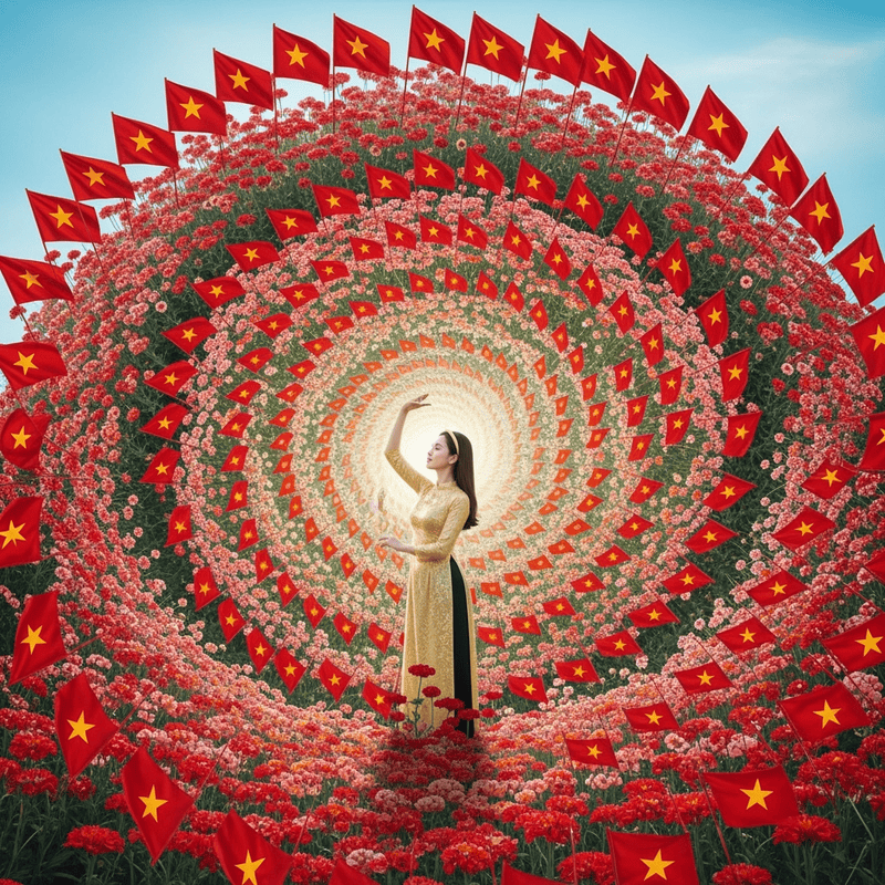A surreal yet harmonious composite image crafted with artistic precision,...