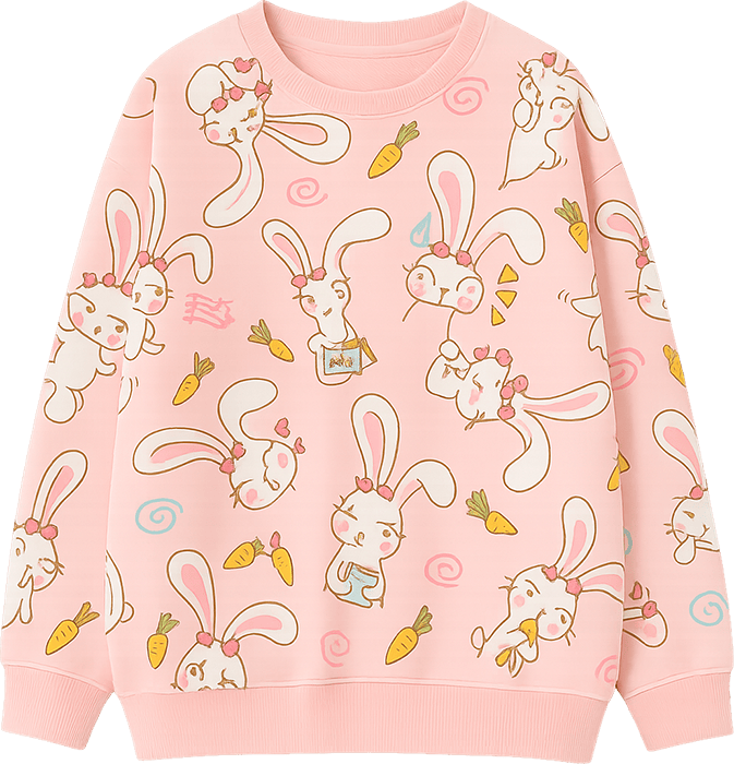 Áo, áo tay dài, Shirt, long sleeve shirt, sweater, màu hồng, thỏ, pink, rabbit