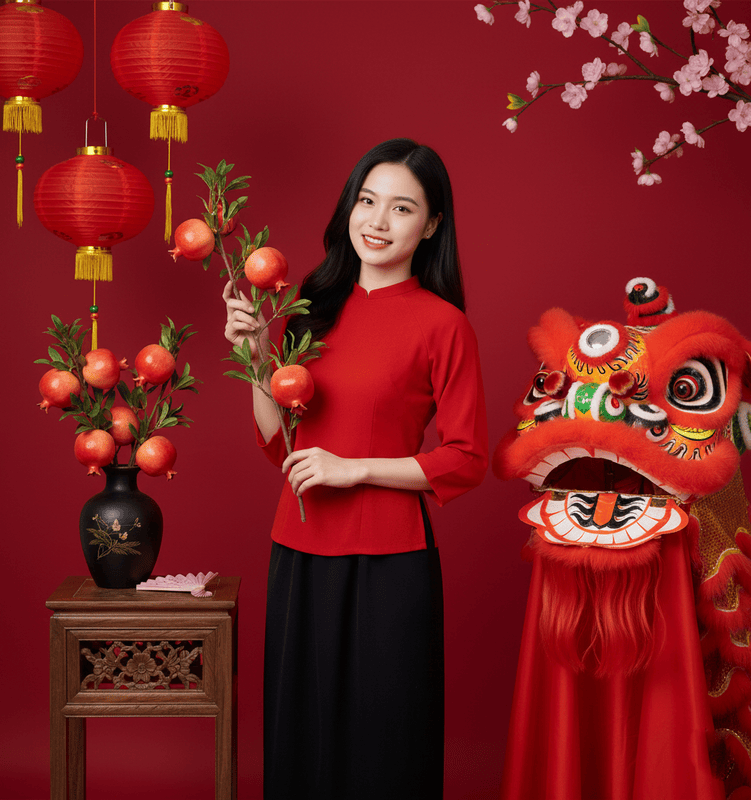 Lồng đèn, cô gái, thiếu nữ, trung thu, lễ hội truyền thống, lantern, girl, young woman, việt phục, mid-autumn festival, traditional festival 3