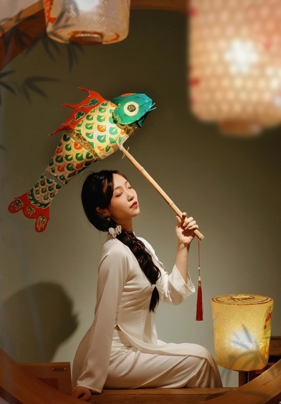Lồng đèn, cô gái, thiếu nữ, trung thu, lễ hội truyền thống, lantern, girl, young woman, mid-autumn festival, traditional festival 1