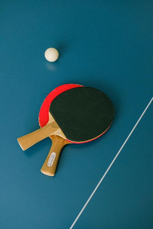 Vợt, ping pong, bóng, bóng bàn, table tennis racket, red, mặt vợt, wooden, cán gỗ, bàn xanh table -Anna Shvets