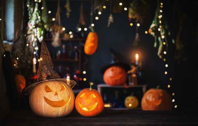 Lễ hội hóa trang, đèn bí đỏ, không khí lễ hỗi, trang trí, kinh dị, halloween, pumpkin lantern, festive atmosphere, decoration, horror - Amme 6