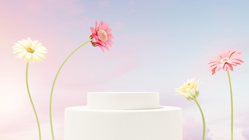 Hình nền, background, nền, cỏ, bãi cỏ, hoa, flower, pink, purple, bệ đỡ, podium, quảng cáo 1