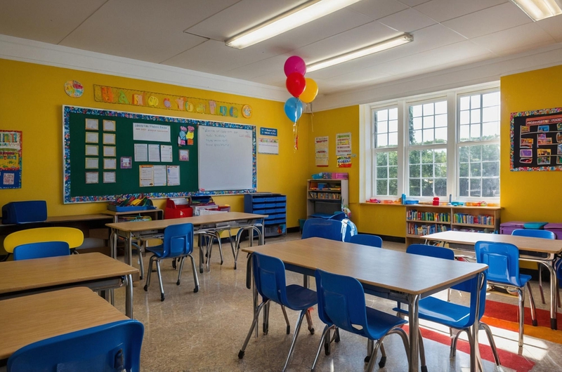 Lớp học, trường học, bàn ghế, học tập, dụng cụ học tập, giáo dục, classroom, school, desks and chairs, study, school supplies, education - J.Hen 5