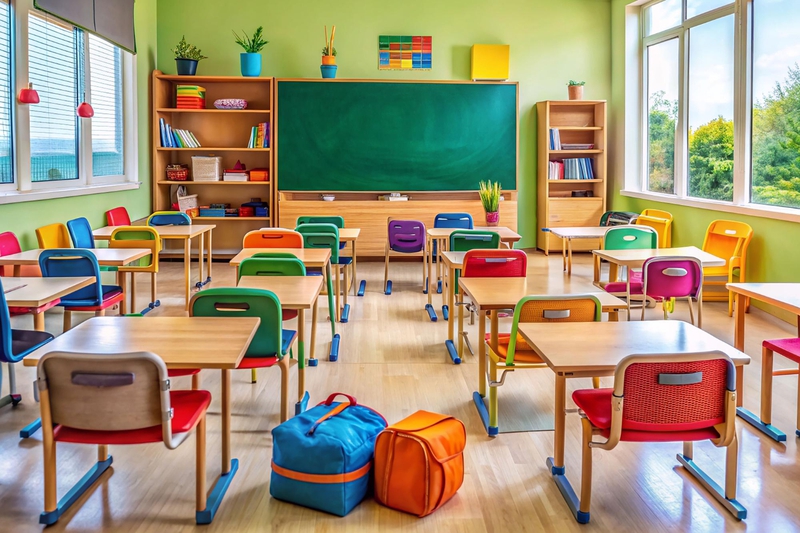 Lớp học, trường học, bàn ghế, học tập, dụng cụ học tập, giáo dục, classroom, school, desks and chairs, study, school supplies, education - J.Hen 2