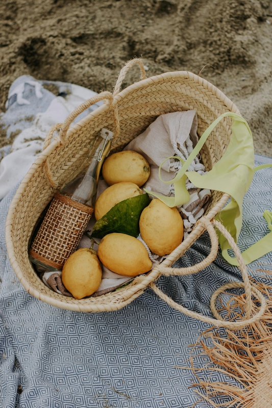 Chanh, quýt, cam, trái cây, giỏ lưới, giỏ, lemon, orange, tangerine, fruit, mesh basket, basket- Nati