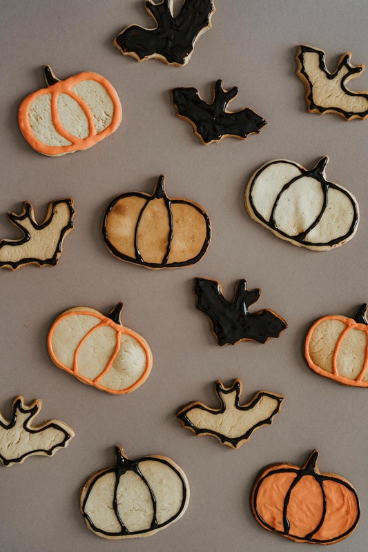 Halloween, bánh quy, bánh bí đỏ, bánh con dơi,  lễ hội, cookies, pumpkin pie, bat cake, festival - olia danilevich 5