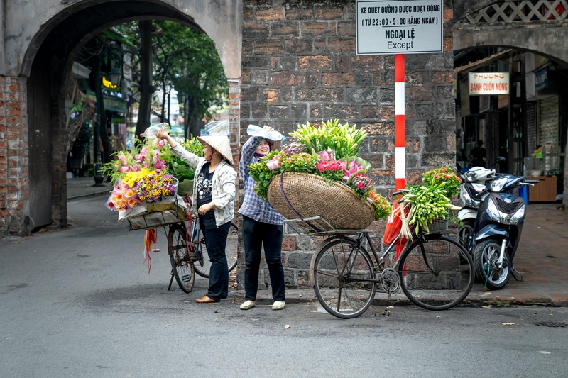 Hà Nội, cổng làng, làng cổ Hà Nội, Việt Nam, phong cảnh Việt Nam, xe hoa, chợ hoa - Quang Nguyen Vinh 4