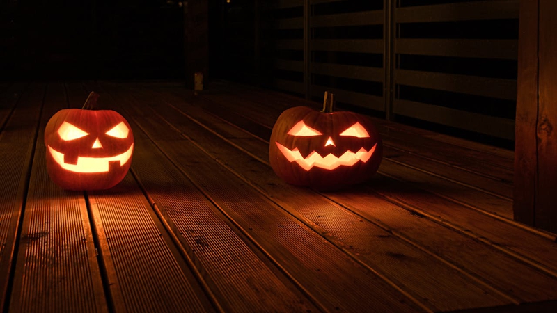 Bí đỏ, đèn bí đỏ, trang trí lễ hội halloween, ánh sáng, kinh dị, đêm tối, pumpkin lantern, halloween decoration, light, horror, dark night - Karola G 3