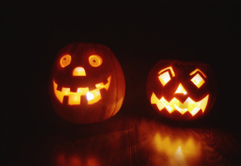 Bí đỏ, đèn bí đỏ, trang trí lễ hội halloween, ánh sáng, kinh dị, đêm tối, pumpkin lantern, halloween decoration, light, horror, dark night - Karola G 1
