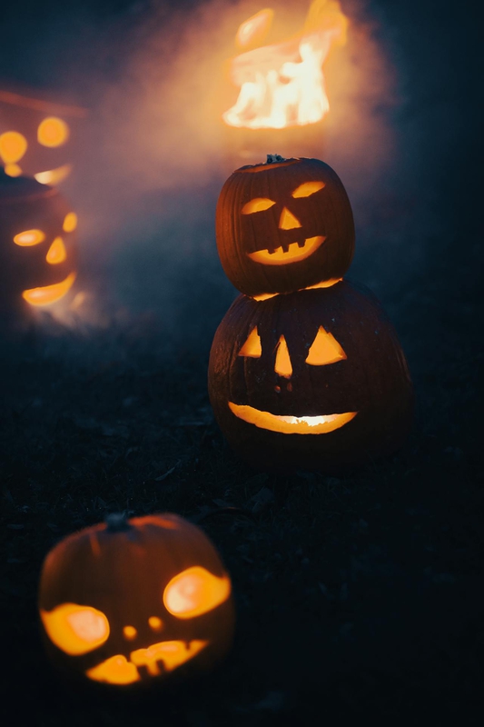 Bí đỏ, đèn bí đỏ, trang trí lễ hội halloween, ánh sáng, kinh dị, đêm tối, pumpkin lantern, halloween decoration, light, horror, dark night - Karola G 7