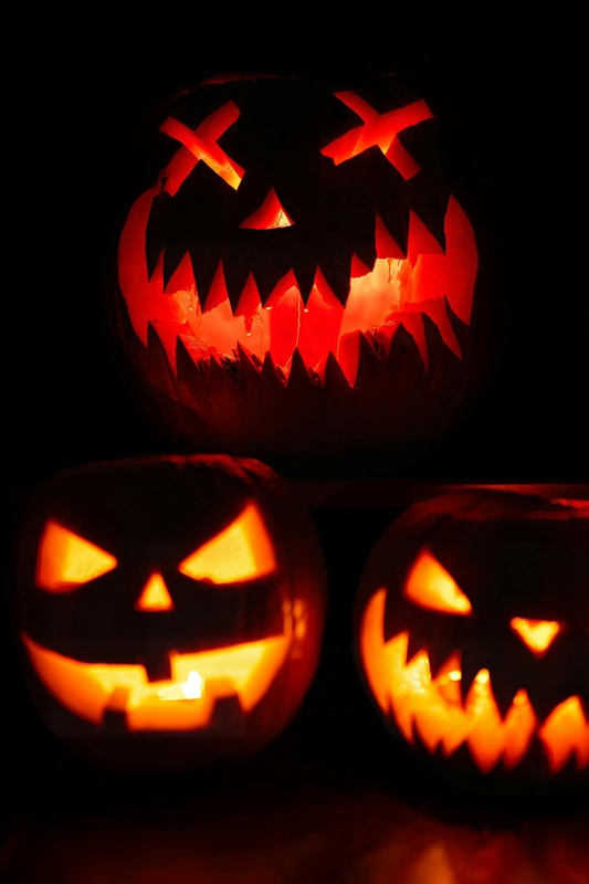 Bí đỏ, đèn bí đỏ, trang trí lễ hội halloween, ánh sáng, kinh dị, đêm tối, pumpkin lantern, halloween decoration, light, horror, dark night - Karola G 2