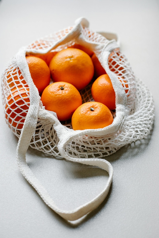 Chanh, quýt, cam, trái cây, giỏ lưới, giỏ, lemon, orange, tangerine, fruit, mesh basket, basket- Sarah Chai 1