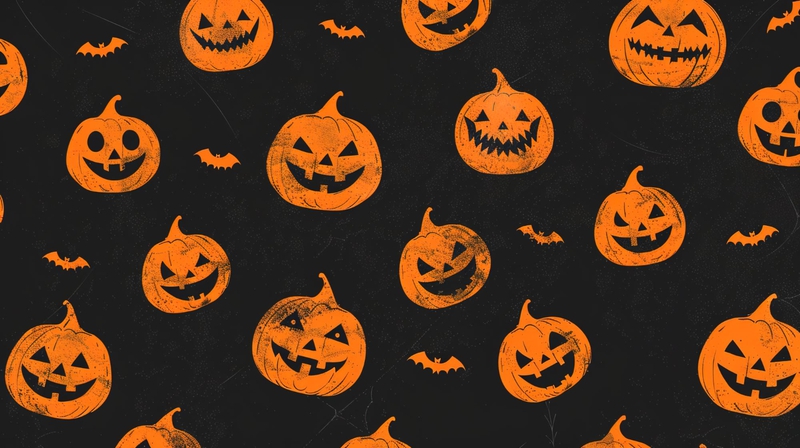 Halloween, hình nền, họa tiết, bí đỏ, wallpaper, pattern, pumpkin - HPDorn