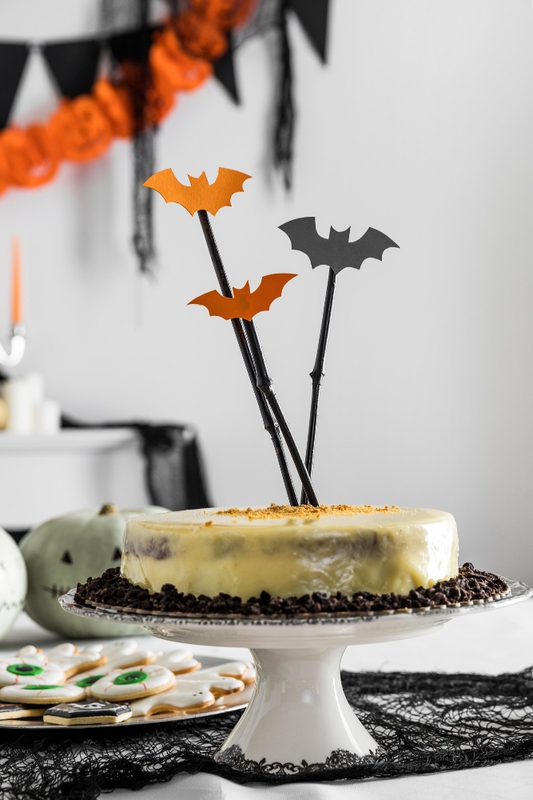 Halloween, bánh kem, con dơi, trang trí halloween, cake, bat, halloween decoration - Risk
