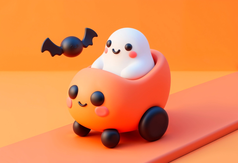 Halloween, con ma, dễ thương, 3D,  trang trí halloween, lễ hội, ghost, cute, halloween decoration, festival - Halen