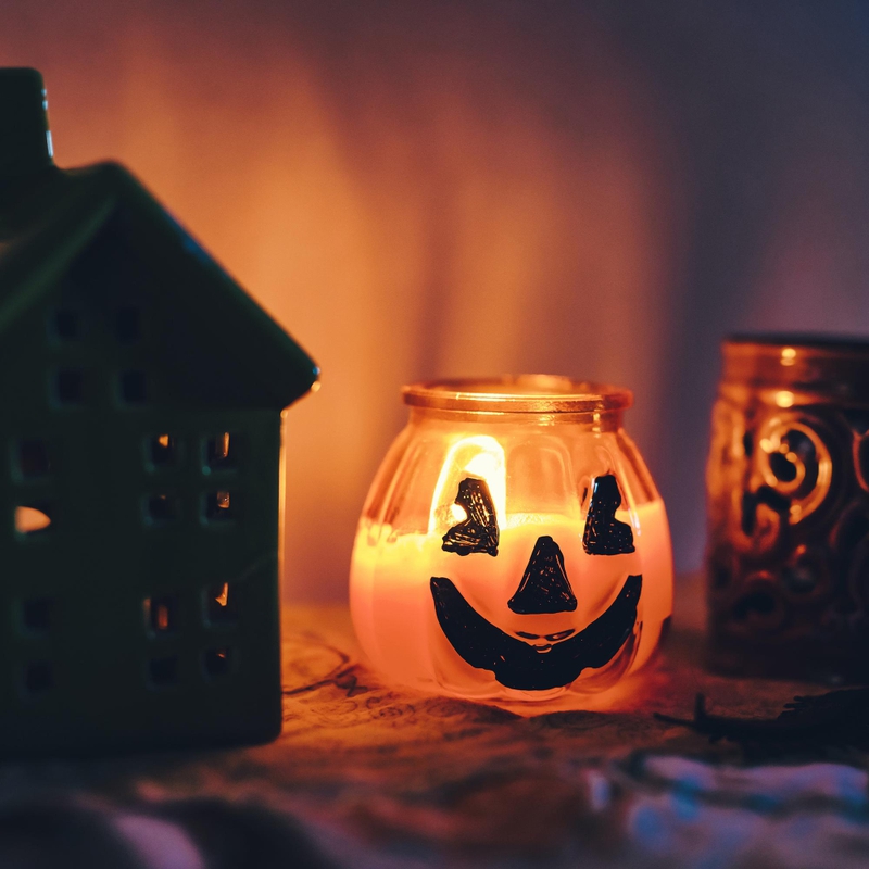 Halloween, bí đỏ, đèn bí đỏ, trang trí halloween, dễ thương, pumpkin, pumpkin lantern, halloween decoration, cute - Elip 2