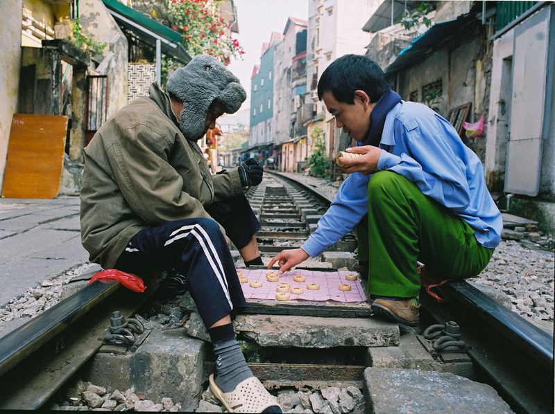 Chơi cờ, đường sắt, đàn ông, chess, railway, men- xuanduongvan87
