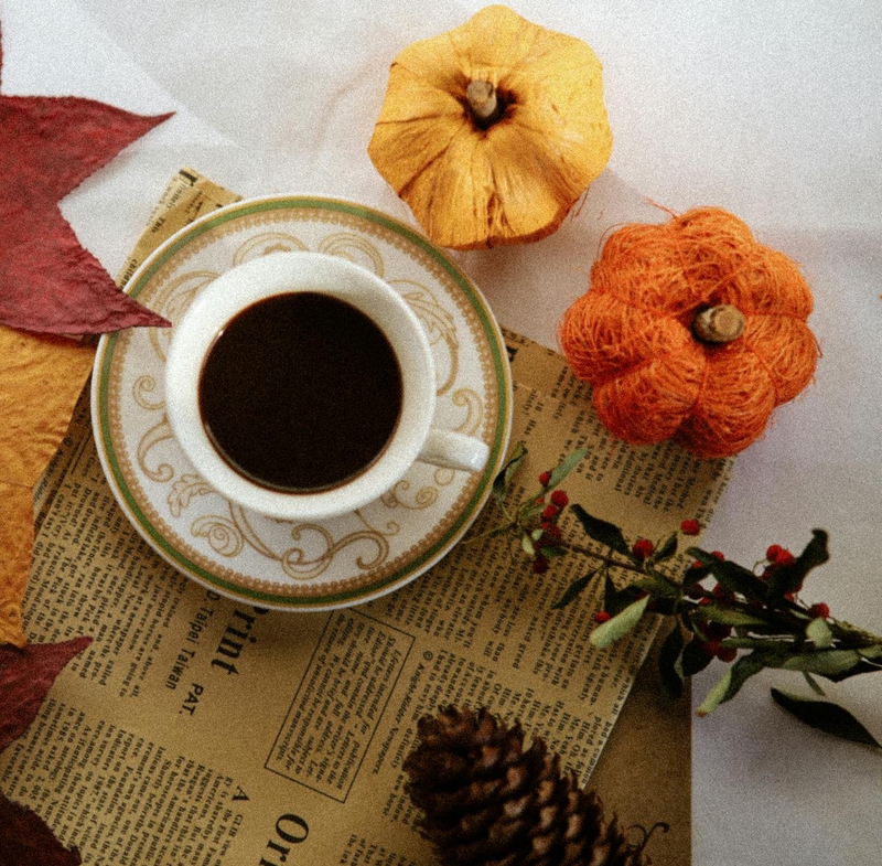Halloween, ly, cốc sứ, đồ uống, bí đỏ trang trí, cà phê, không khí halloween, cup, ceramic cup, beverage, decorative pumpkin, coffee, halloween atmosphere -yasminizm 1