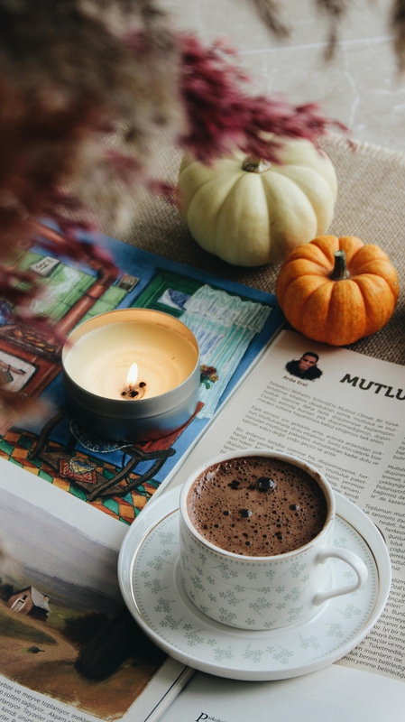 Halloween, ly, cốc sứ, đồ uống, bí đỏ trang trí, cà phê, không khí halloween, cup, ceramic cup, beverage, decorative pumpkin, coffee, halloween atmosphere -yasminizm 5