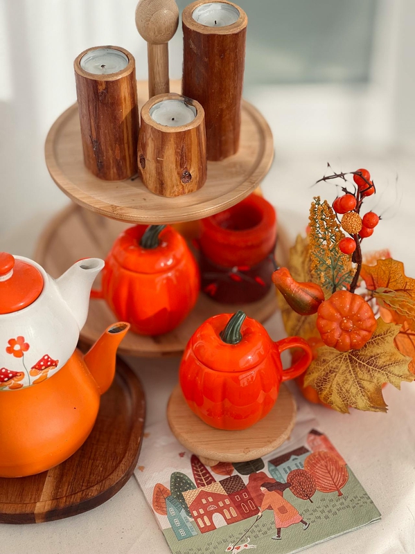 Halloween, ly, cốc sứ, dụng cụ trang trí halloween, bí đỏ, hoa khô, không gian, cups, ceramic mugs, halloween decorations, pumpkins, dried flowers, space-yasminizm 7