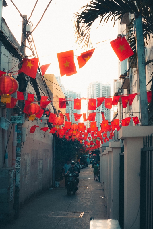 Lá cờ, flag, thành phố, đường phố, city, street- Vien_beos