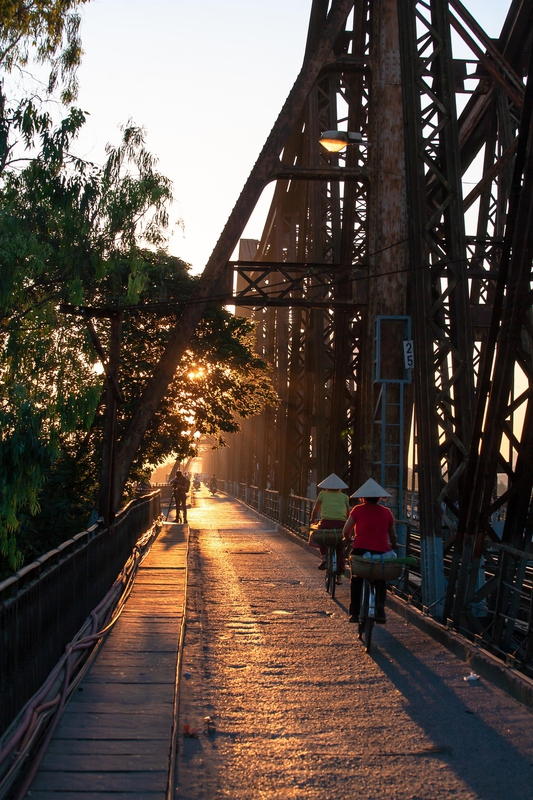 Hoàng hôn, câu cầu, miền quê, sky, bridge, sunset, field, countryside- xuanduongvan87