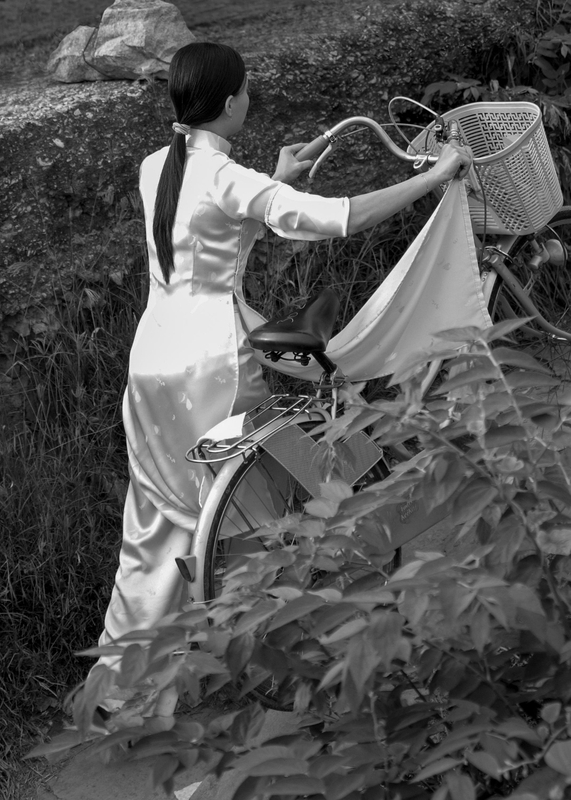 Cô gái, áo dài, xe đạp, girl, ao dai, bicycle- Quangbaophoto