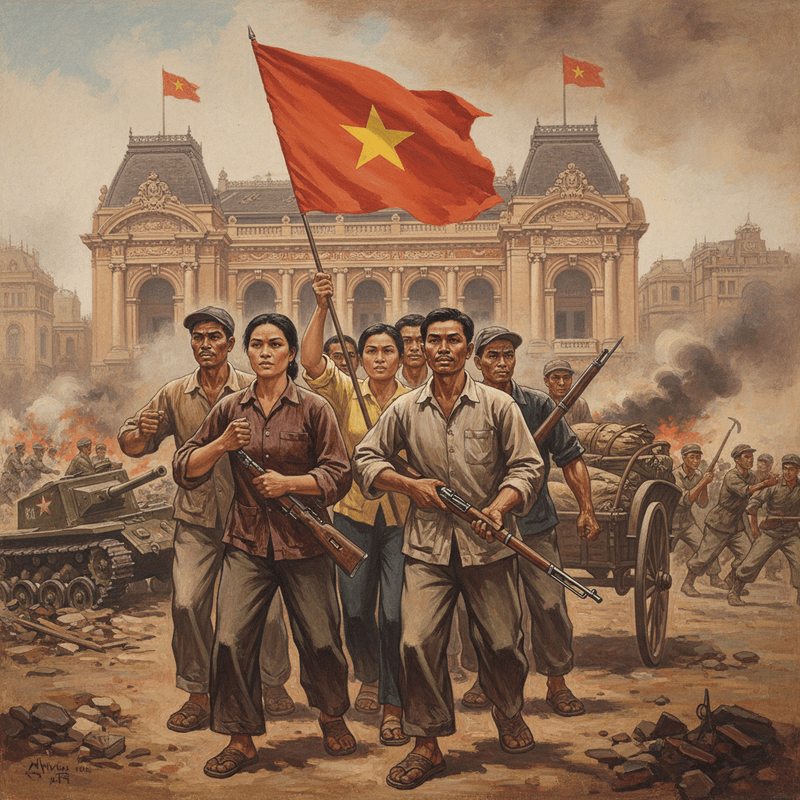 vẽ tranh cổ động thể hiện tinh thần chống Pháp của nhân dân...