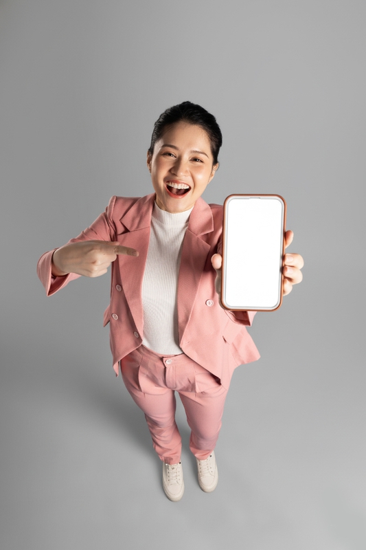 Cô gái, quảng cáo, mẫu ảnh, cầm điện thoại, girl, advertisement, model, holding phone
