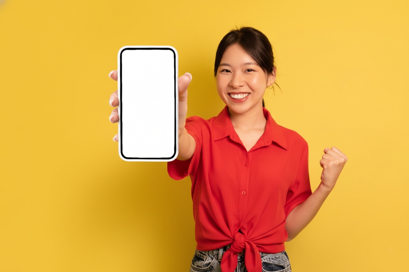 Cô gái, quảng cáo, mẫu ảnh, cầm điện thoại, girl, advertisement, model, holding phone 3